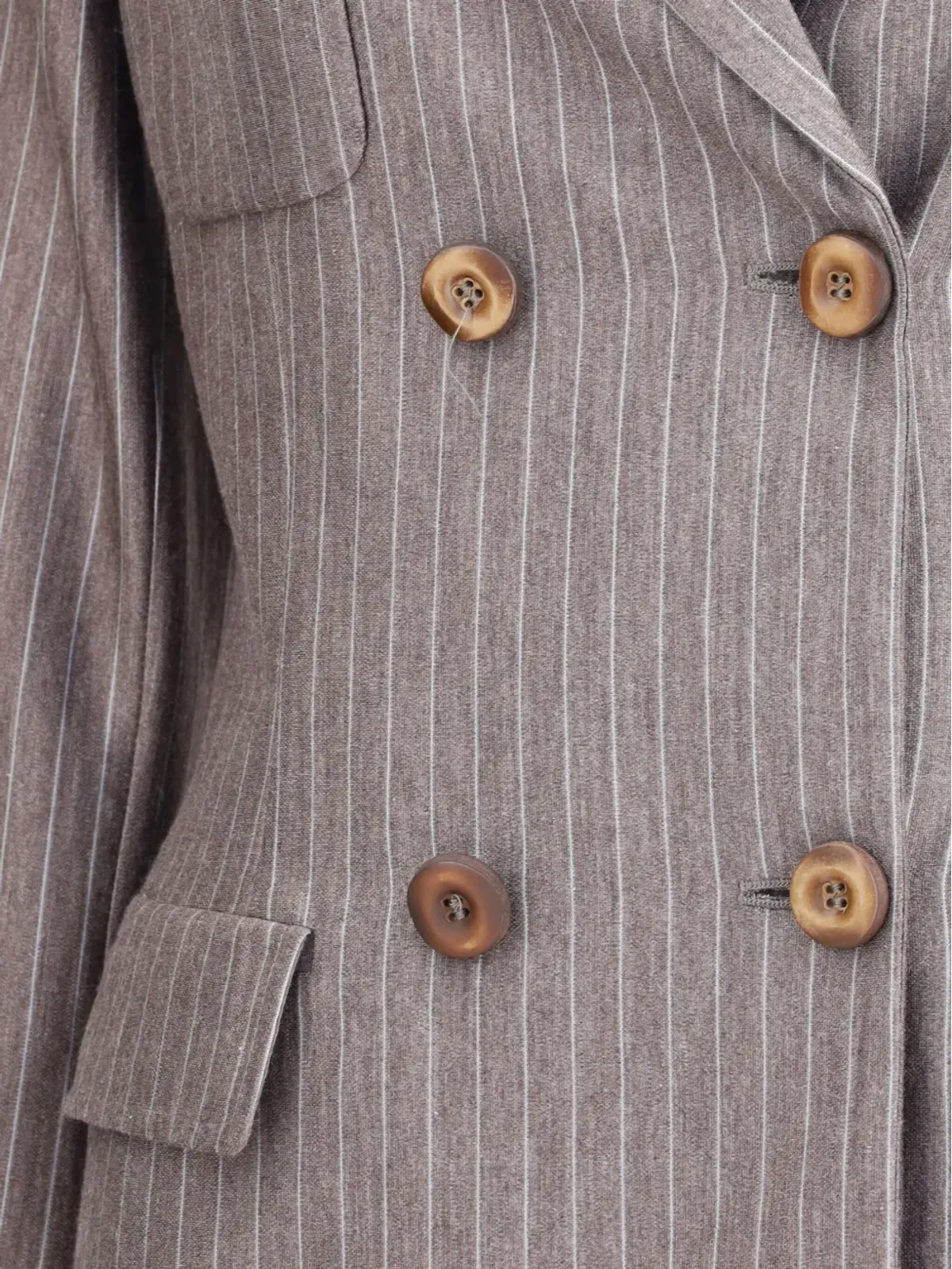 Giorgio Armani ピンストライプ ダブルブレスト ブレザー - Grey - 画像4