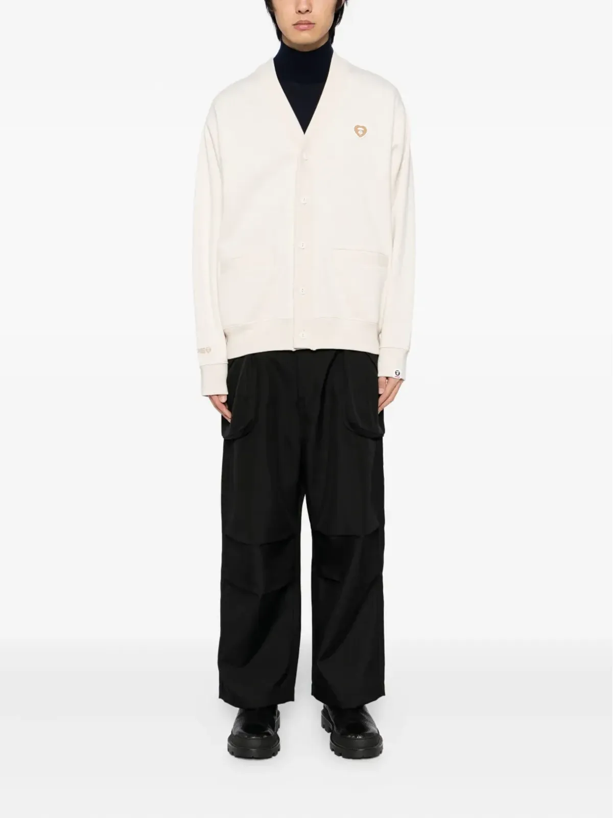 AAPE BY *A BATHING APE® ロゴアップリケ付きボタンアップスウェットシャツ - 画像2