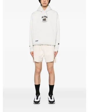 AAPE BY *A BATHING APE® logo-appliqué hoodie - Grey - サムネイル2