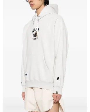 AAPE BY *A BATHING APE® logo-appliqué hoodie - Grey - サムネイル3