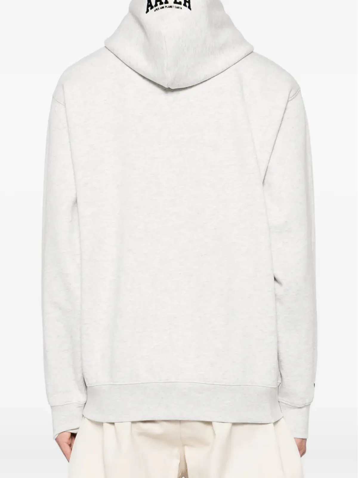 AAPE BY *A BATHING APE® logo-appliqué hoodie - Grey - 画像4