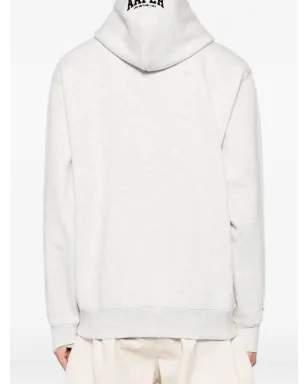AAPE BY *A BATHING APE® logo-appliqué hoodie - Grey - サムネイル4