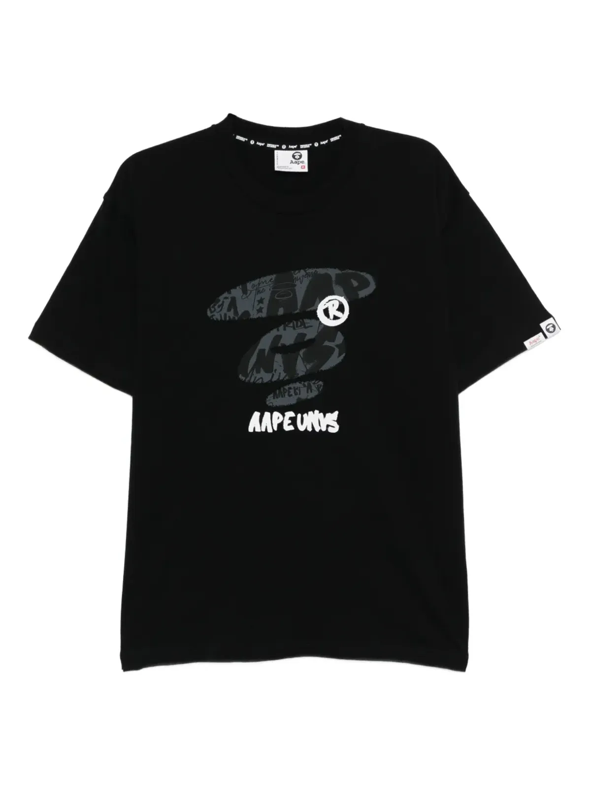 AAPE BY *A BATHING APE® 半袖Tシャツ ブラック - 画像1