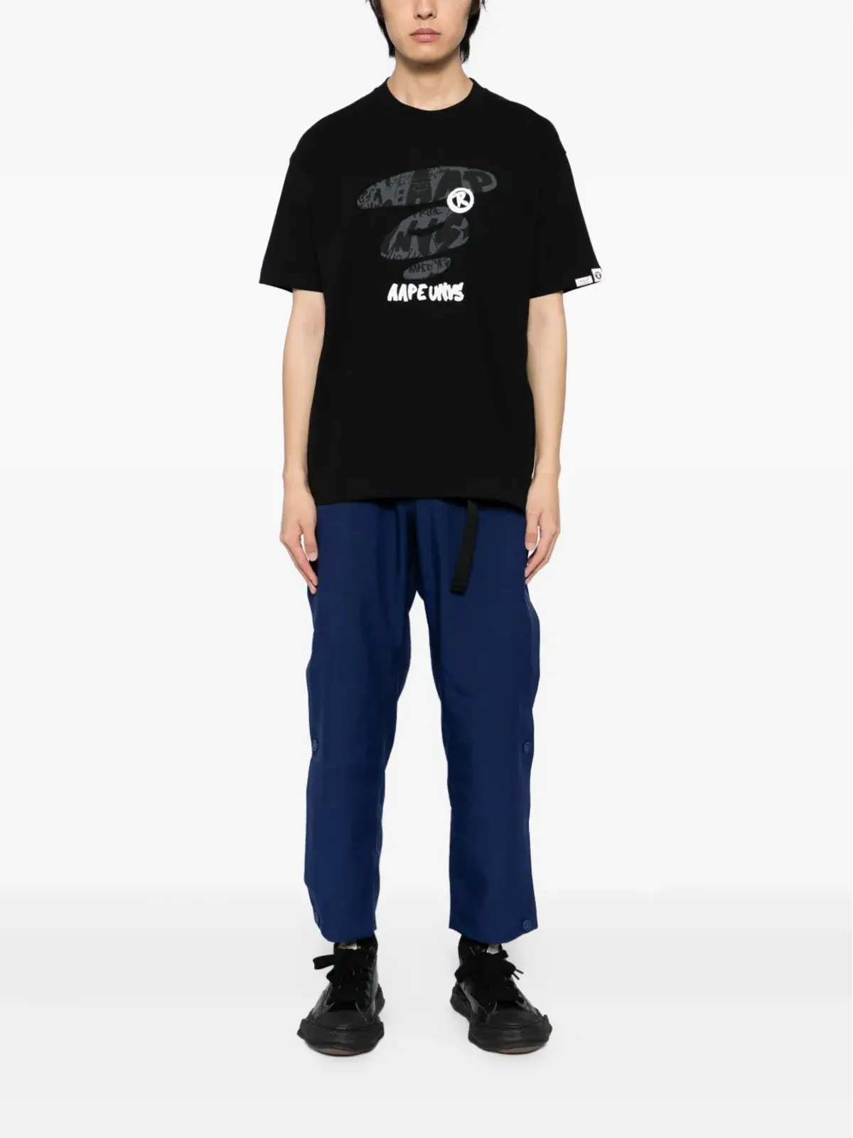 AAPE BY *A BATHING APE® 半袖Tシャツ ブラック - 画像2