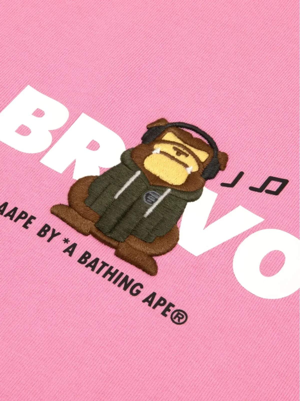 AAPE BY *A BATHING APE® Bravo monkey-embellished Tシャツ - ピンク - 画像3