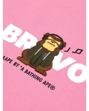 AAPE BY *A BATHING APE® Bravo monkey-embellished Tシャツ - ピンク - サムネイル3