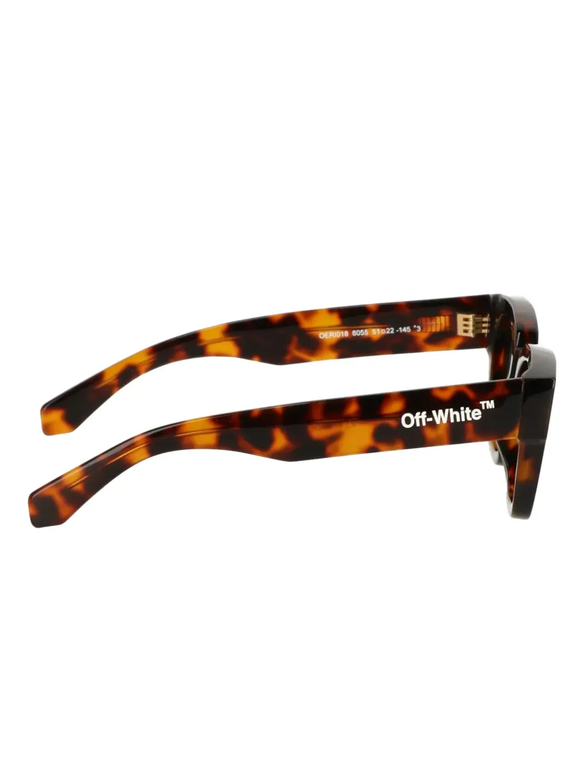 Off-White Eyewear べっ甲柄丸型フレーム サングラス - 画像3