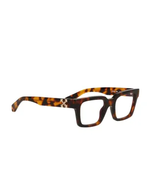 Off-White Eyewear ロゴプレート付きべっ甲柄メガネ - サムネイル2
