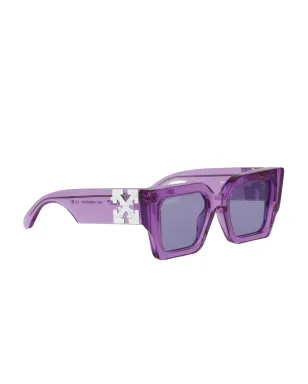 Off-White Eyewear スクエアフレーム矢印モチーフ サングラス（パープル） - サムネイル2