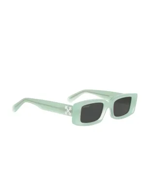 Off-White Eyewear 矩形フレーム サングラス（グリーン） - サムネイル2