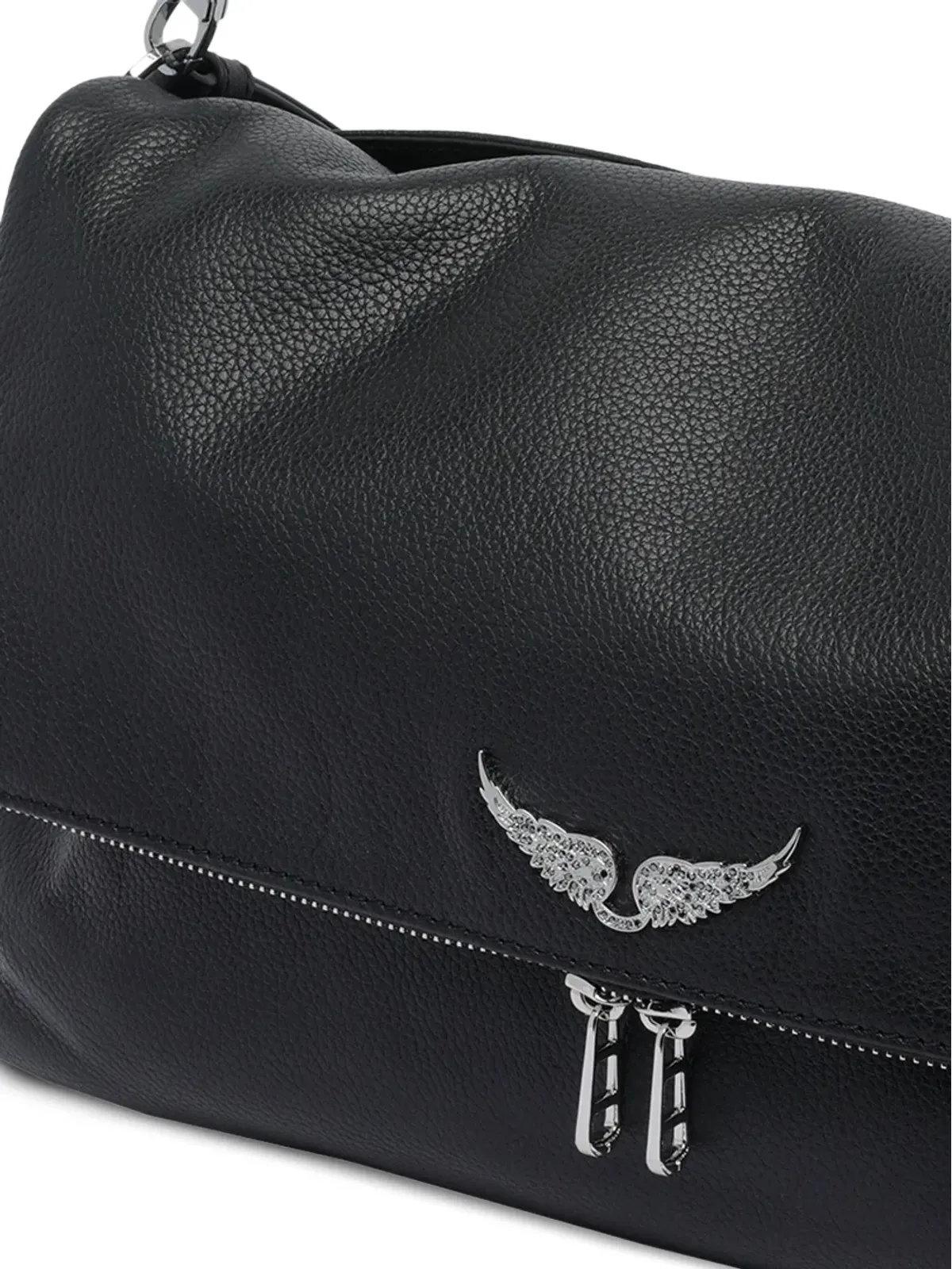 Zadig&Voltaire チェーンストラップ付きレザーショルダーバッグ - ブラック - 画像4