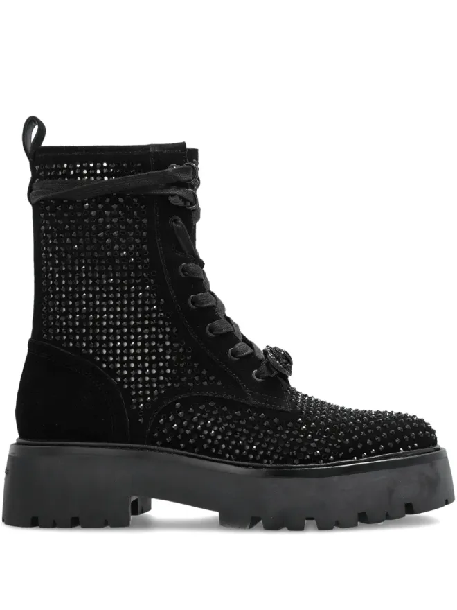 Kurt Geiger London Kurt Geiger London 装飾付き レースアップ ブーツ - ブラックの商品画像