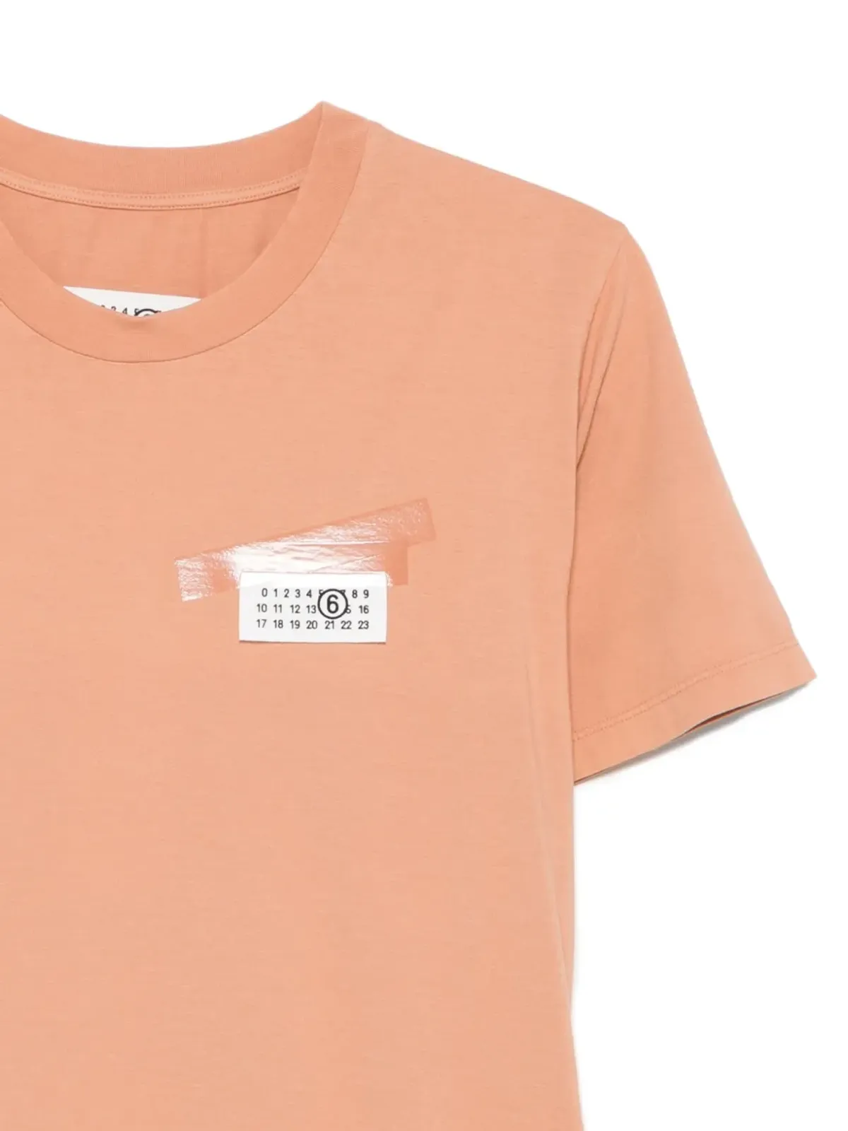 MM6 Maison Margiela tape-detail T-shirt - Orange - 画像3
