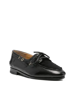 Bally ブラック レザー レースアップ ローファー - サムネイル2