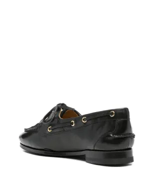 Bally ブラック レザー レースアップ ローファー - サムネイル3