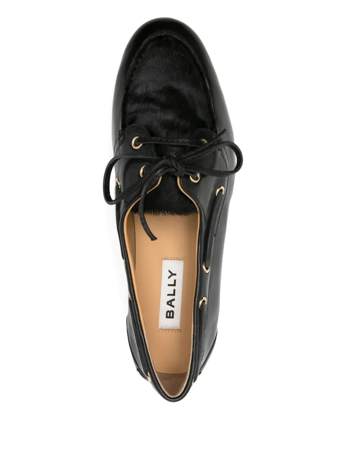 Bally ブラック レザー レースアップ ローファー - 画像4