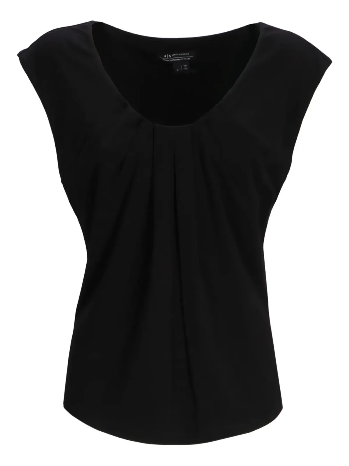 Armani Exchange プリーツキャップスリーブトップ - 画像1