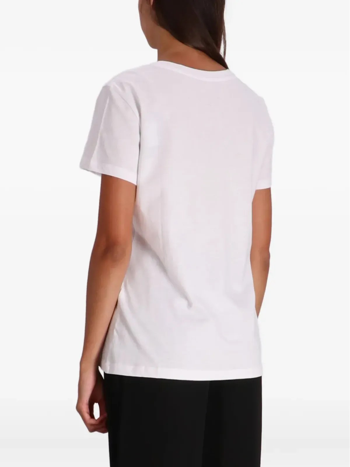 Armani Exchange ロゴ刺繍コットンTシャツ - ホワイト - 画像4