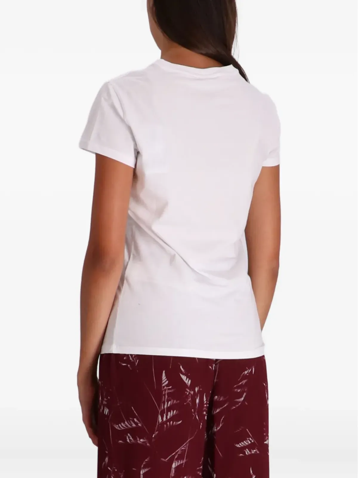 Armani Exchange ロゴ入りコットンTシャツ - White - 画像4