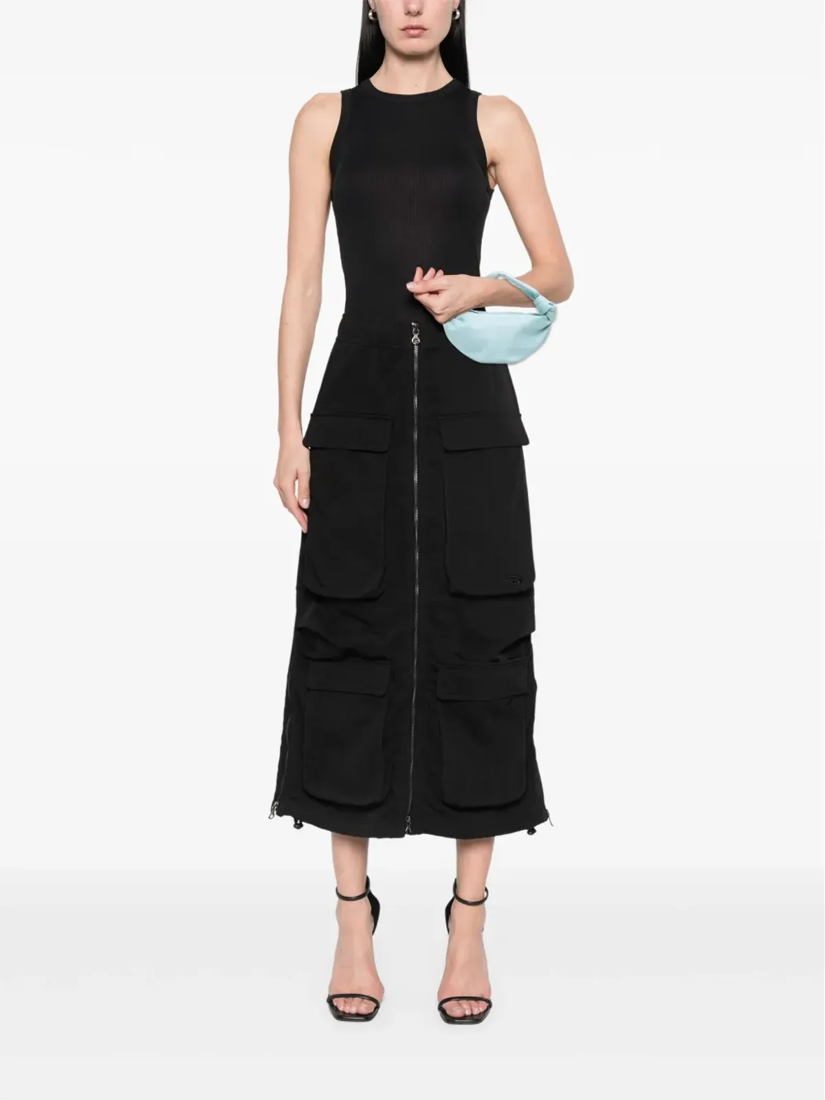 Bottega Veneta ビンテージ ミニカーフスキン ダブルノット ハンドバッグ - ブルー - 画像2