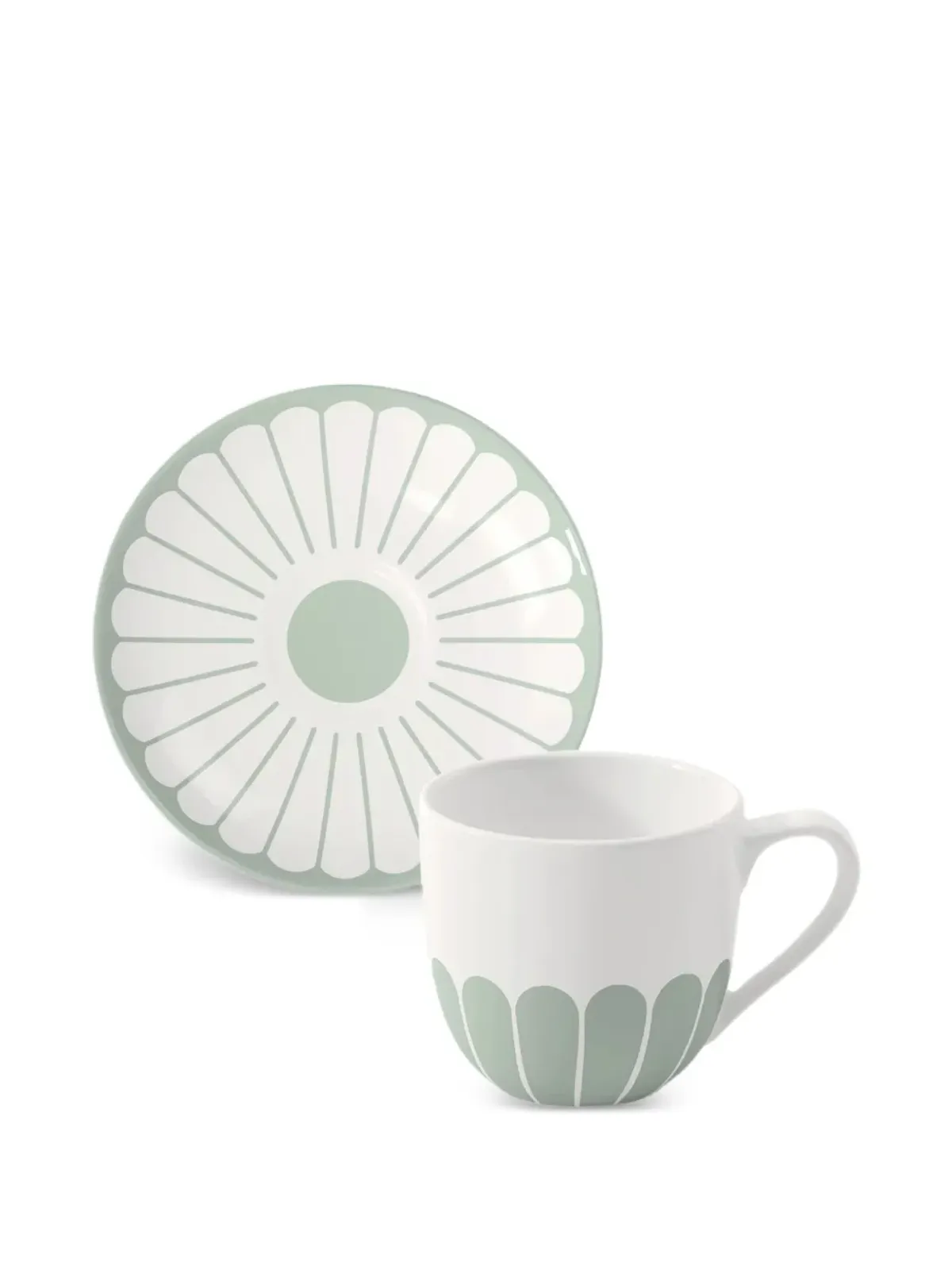 Villeroy & Boch 花柄コーヒーカップ（6個セット・グリーン） - 画像2