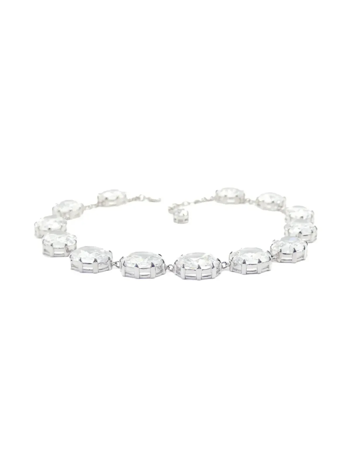 Jennifer Gibson Jewellery ビンテージ 2000年代 クリスタル リヴィエール風ネックレス - シルバー - 画像5