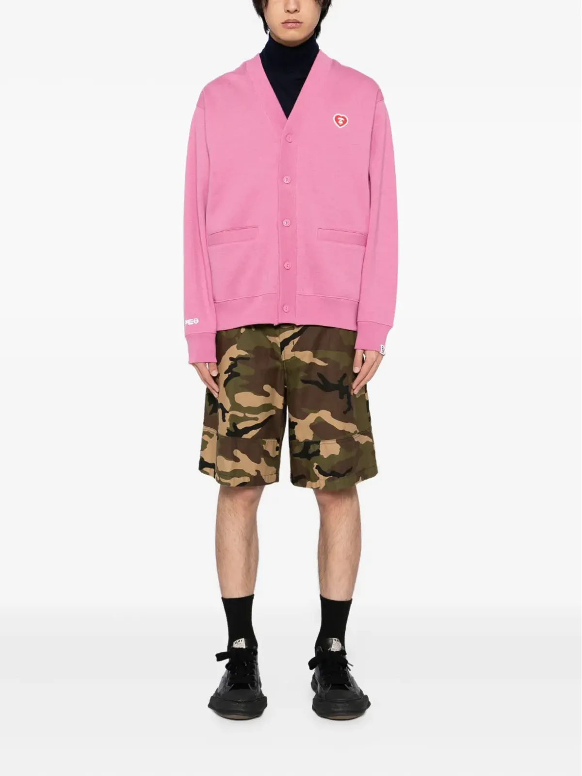 AAPE BY *A BATHING APE® ボタンアップカーディガン - ピンク - 画像2