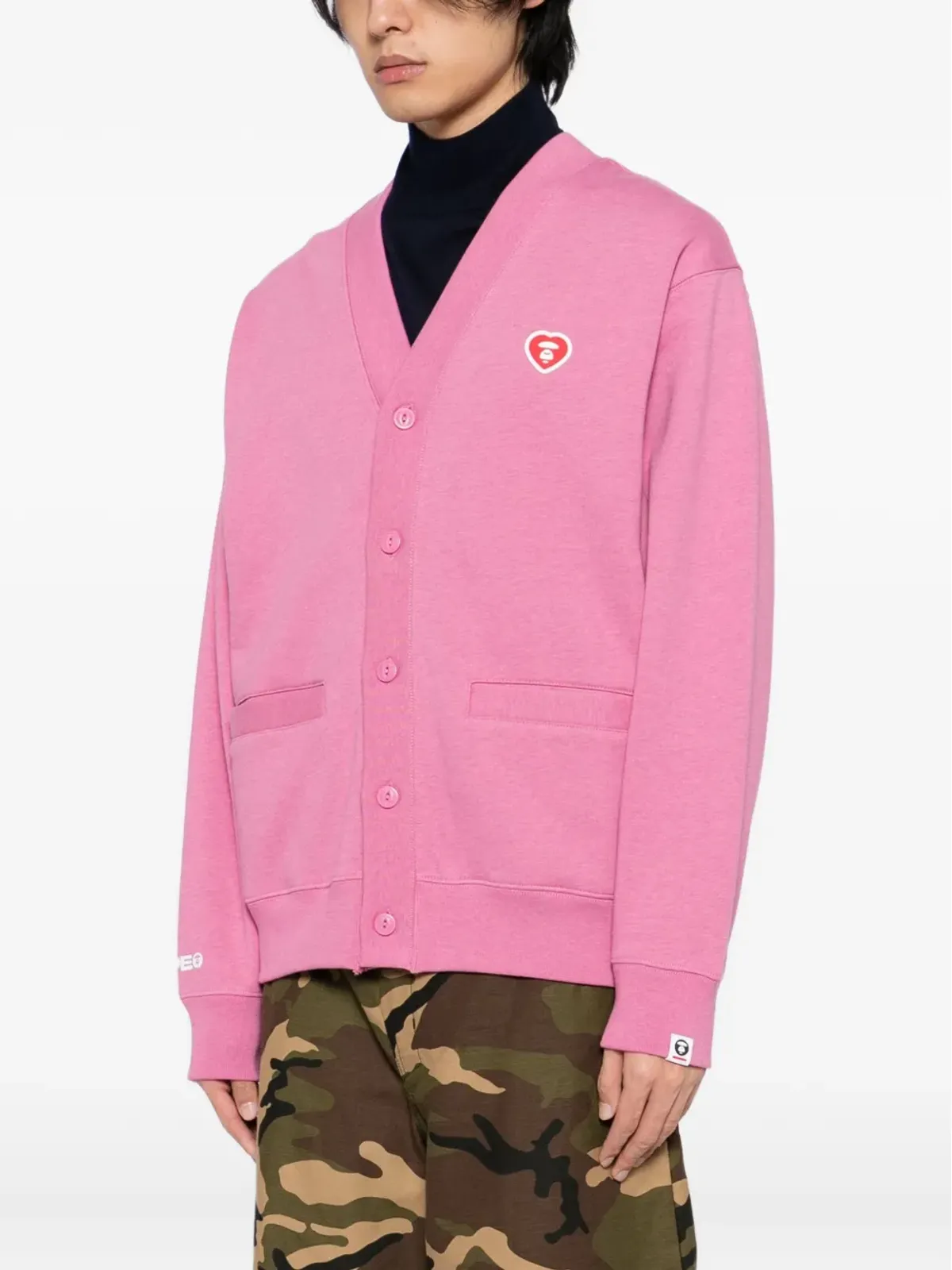 AAPE BY *A BATHING APE® ボタンアップカーディガン - ピンク - 画像3