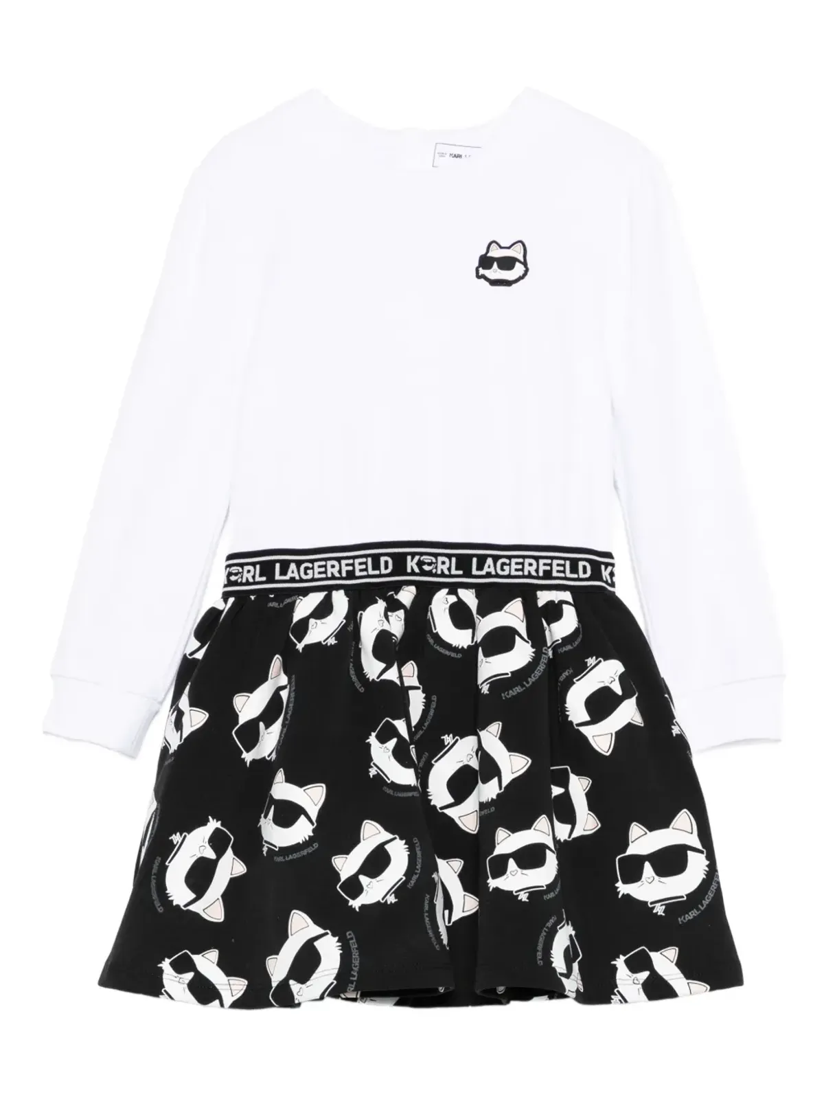 Karl Lagerfeld Kids Ikon Choupetteパッチ付きミニドレス - 画像1