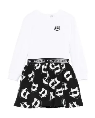 Karl Lagerfeld Kids Ikon Choupetteパッチ付きミニドレス - サムネイル1