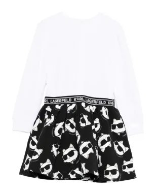 Karl Lagerfeld Kids Ikon Choupetteパッチ付きミニドレス - サムネイル2