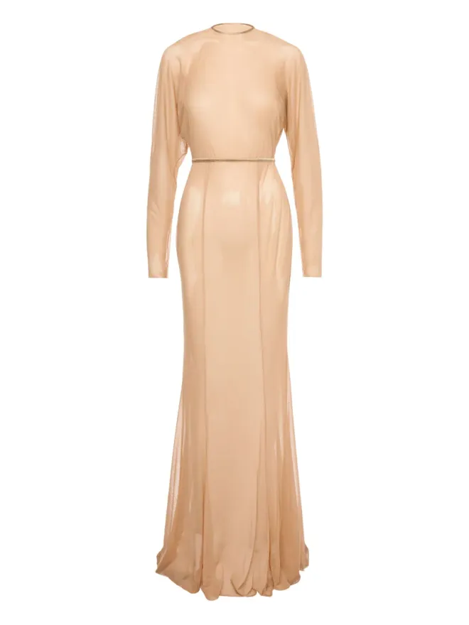 V:PM ATELIER V:PM ATELIER Kosa long-sleeve maxi dress - Neutralsの商品画像