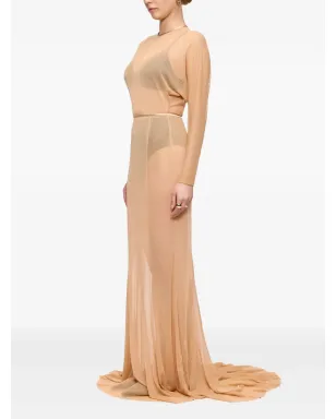 V:PM ATELIER Kosa long-sleeve maxi dress - Neutrals - サムネイル3