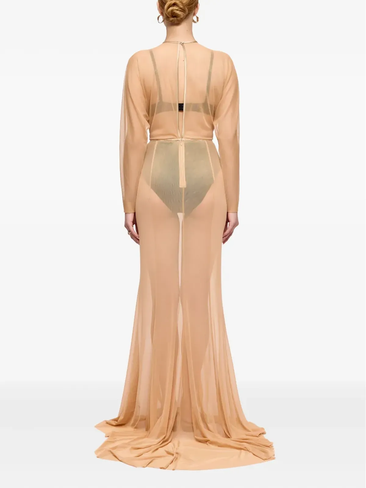 V:PM ATELIER Kosa long-sleeve maxi dress - Neutrals - 画像4
