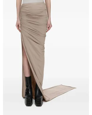 Rick Owens DRKSHDW ドレープド スプリット アシンメトリック スカート - サムネイル2