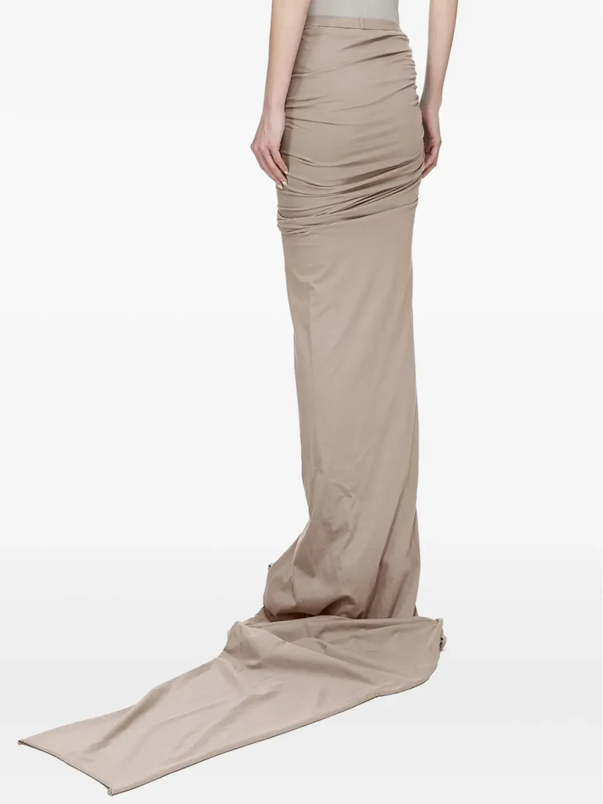 Rick Owens DRKSHDW ドレープド スプリット アシンメトリック スカート - 画像3