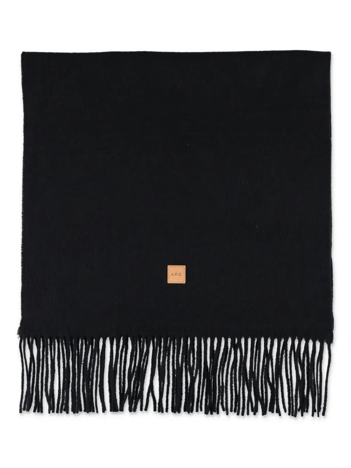 A.P.C. フリンジ付きウールスカーフ - 画像1