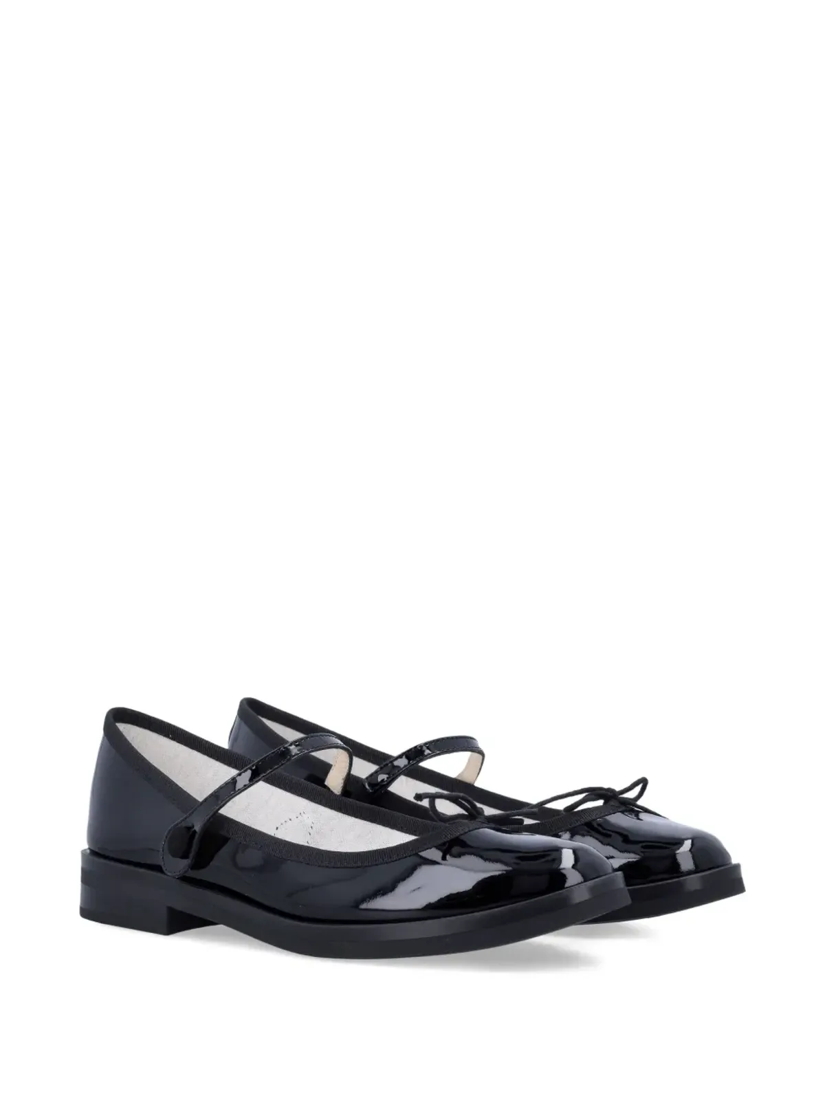 Repetto パテントレザーのリボン付き バレエフラットシューズ - 画像2
