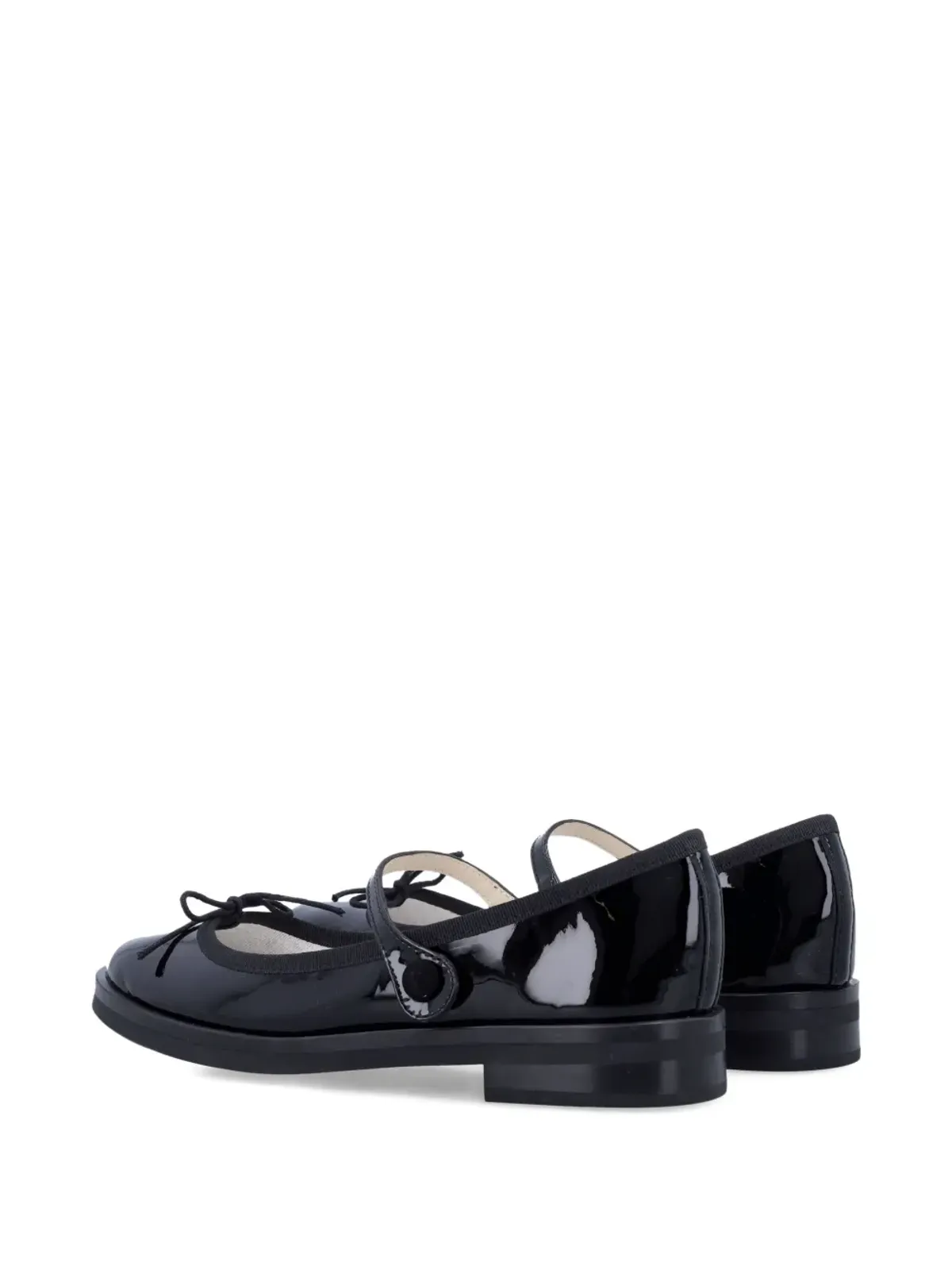 Repetto パテントレザーのリボン付き バレエフラットシューズ - 画像4