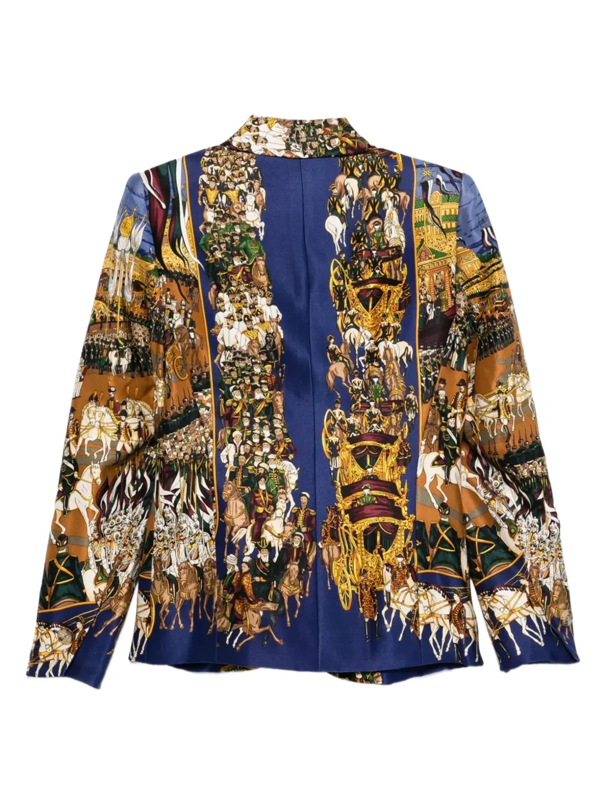 Hermès Pre-Owned 1990s printed silk jacket - Blue - 画像2