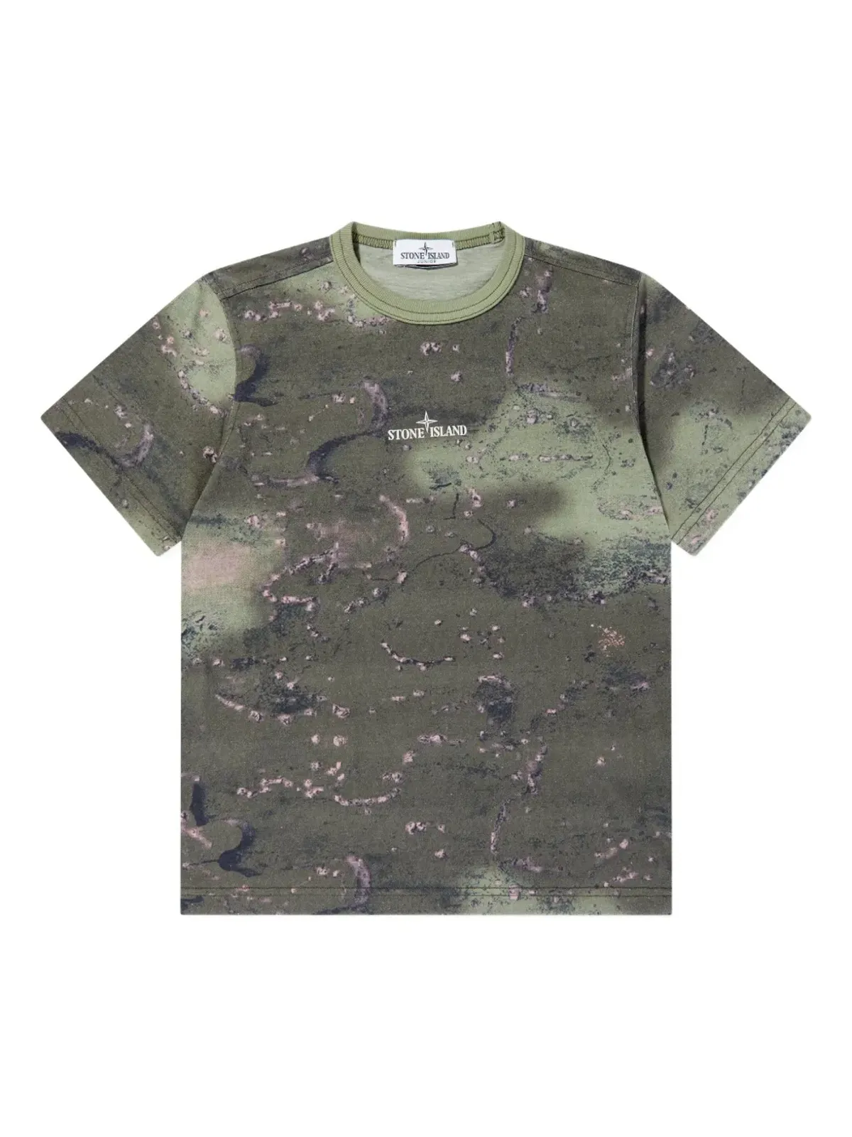 Stone Island Junior ロゴプリントTシャツ - 画像1
