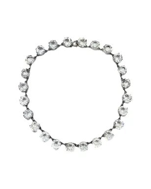 Jennifer Gibson Jewellery 1920s クッションカットクリスタルのリヴィエールネックレス - Silver - サムネイル1