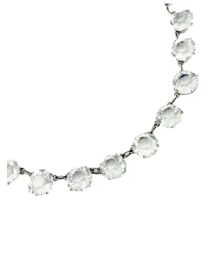 Jennifer Gibson Jewellery 1920s クッションカットクリスタルのリヴィエールネックレス - Silver - サムネイル3