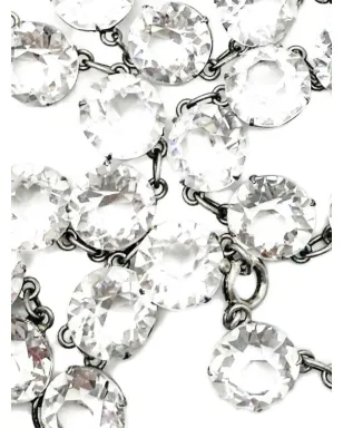 Jennifer Gibson Jewellery 1920s クッションカットクリスタルのリヴィエールネックレス - Silver - サムネイル4