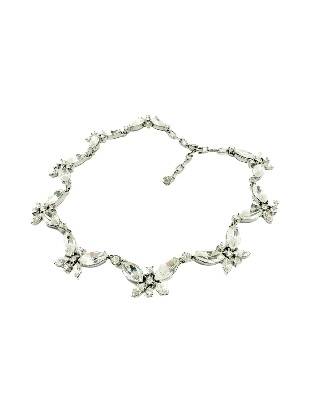 Jennifer Gibson Jewellery サルディ 1980年代 クリスタル蝶ネックレス - 画像3