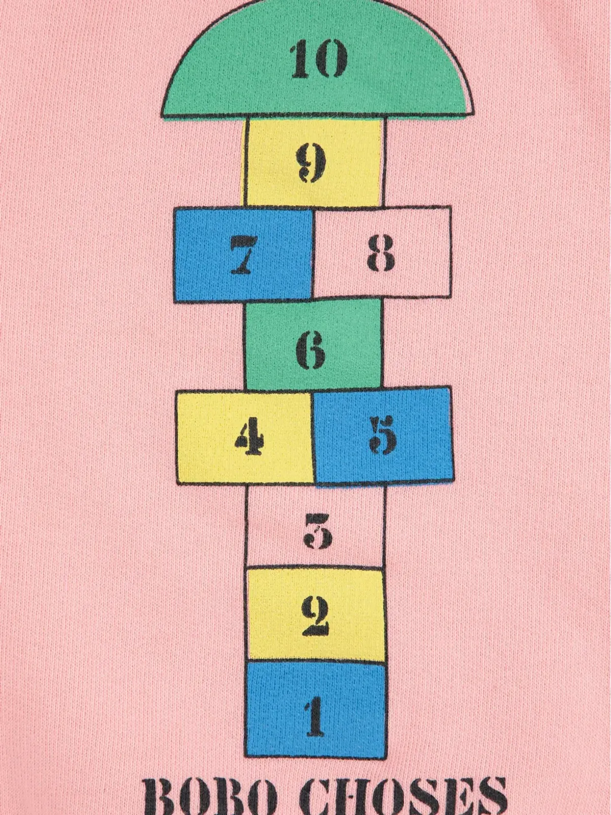 Bobo Choses ホップスコッチプリントスウェットシャツ ピンク - 画像4
