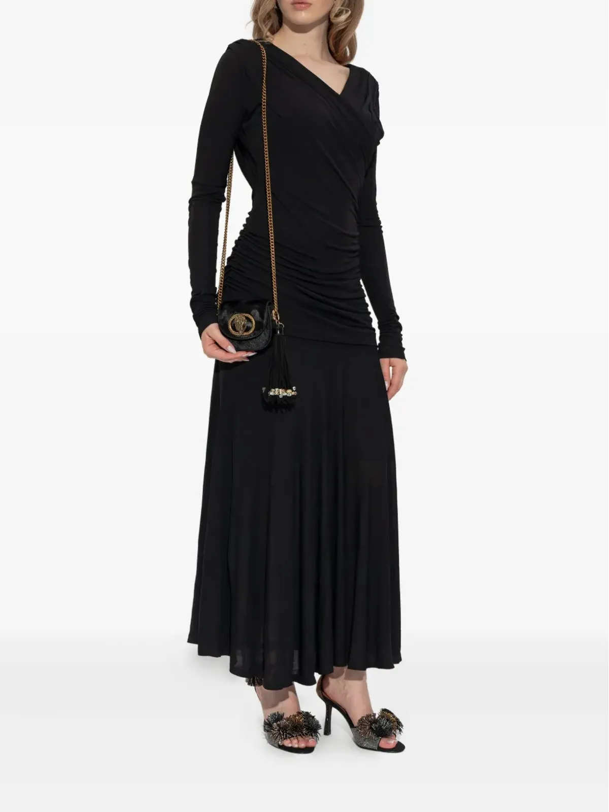 Kurt Geiger London ポンポン装飾付きアンクルストラップサンダル - ブラック - 画像5