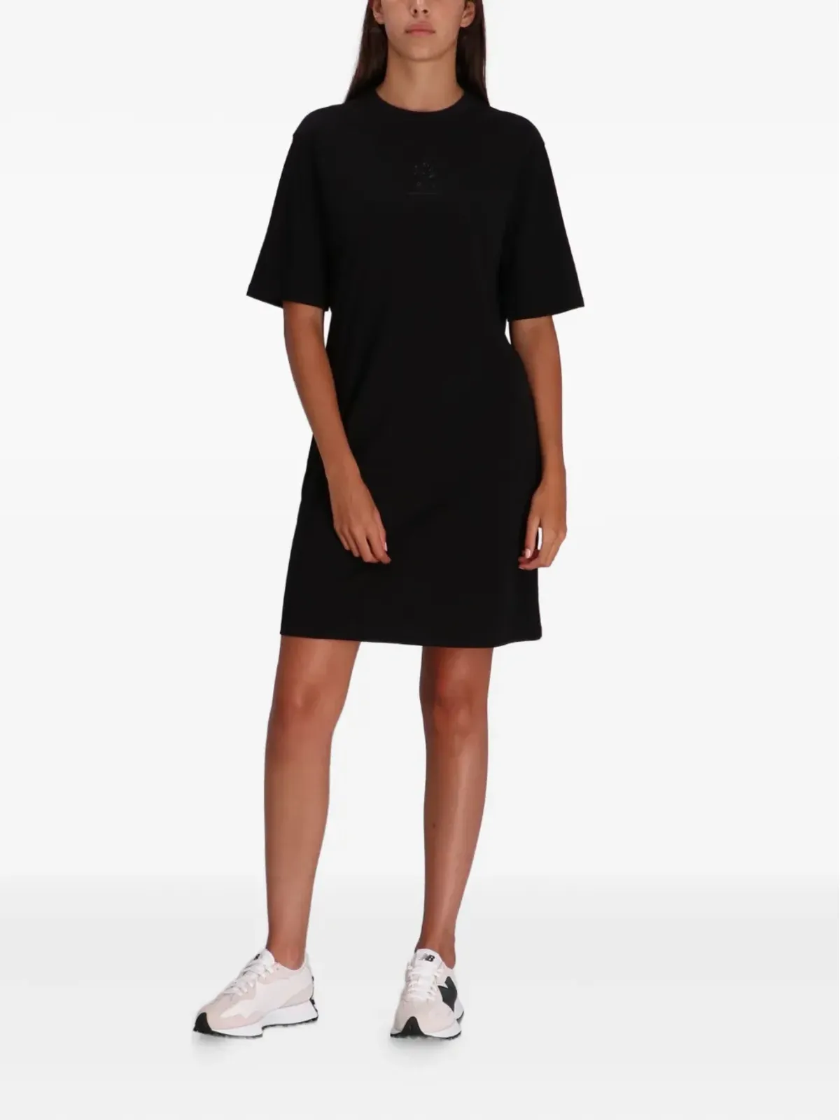 Armani Exchange ロゴ入りTシャツドレス ブラック - 画像2