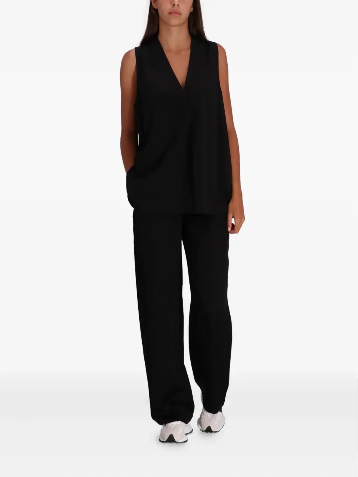 Armani Exchange Vネック ノースリーブトップ - 画像2