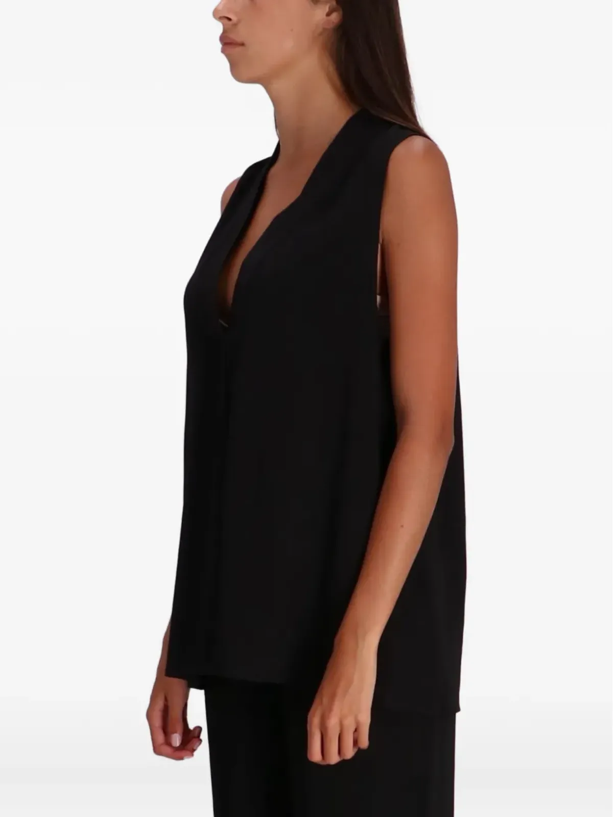 Armani Exchange Vネック ノースリーブトップ - 画像3